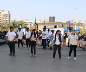 Say no to plastic rally by Rahul International School students